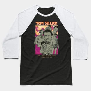 Tom Selleck Aesthetic Tropical Baseball T-Shirt